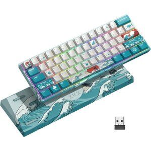 XVX M61 60% Mechanical Keyboard Wireless Compact 2.4G Rechargeable Gaming RGB